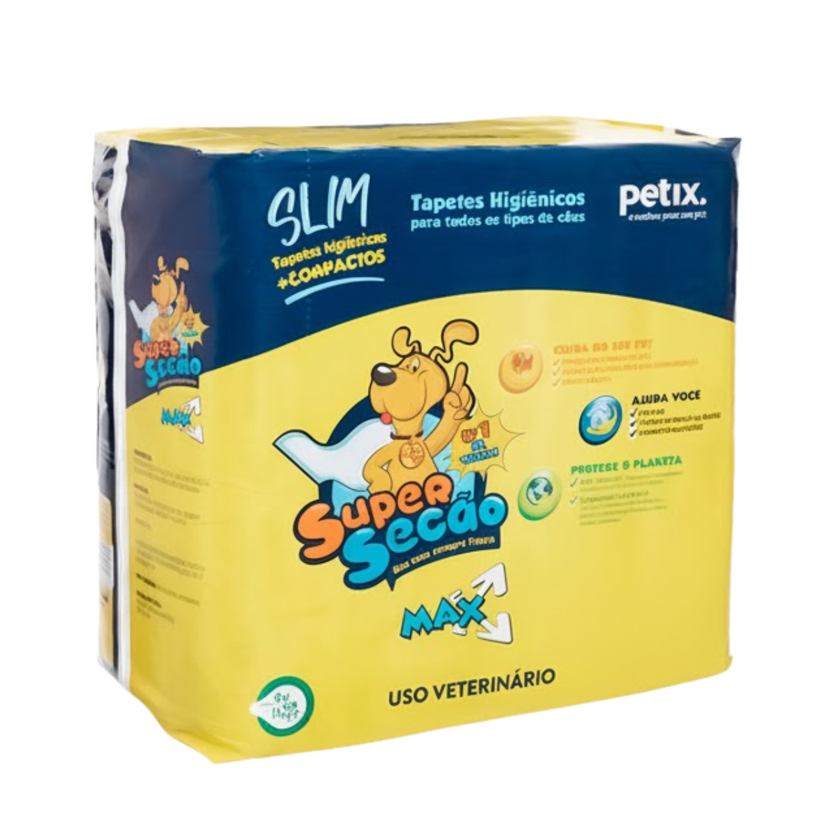 Tapete Higiênico Super Secão Max Slim para Cães 50 Unidades 80x60