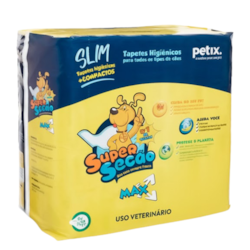 Tapete Higiênico Super Secão Max Slim para Cães 50 Unidades 80x60