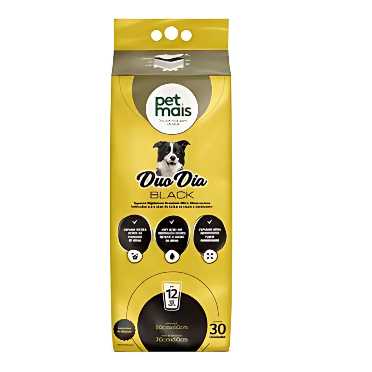 TAPETES HIGIENICOS DUO DIA (BLACK)(30UND)(80X60)(70X50)