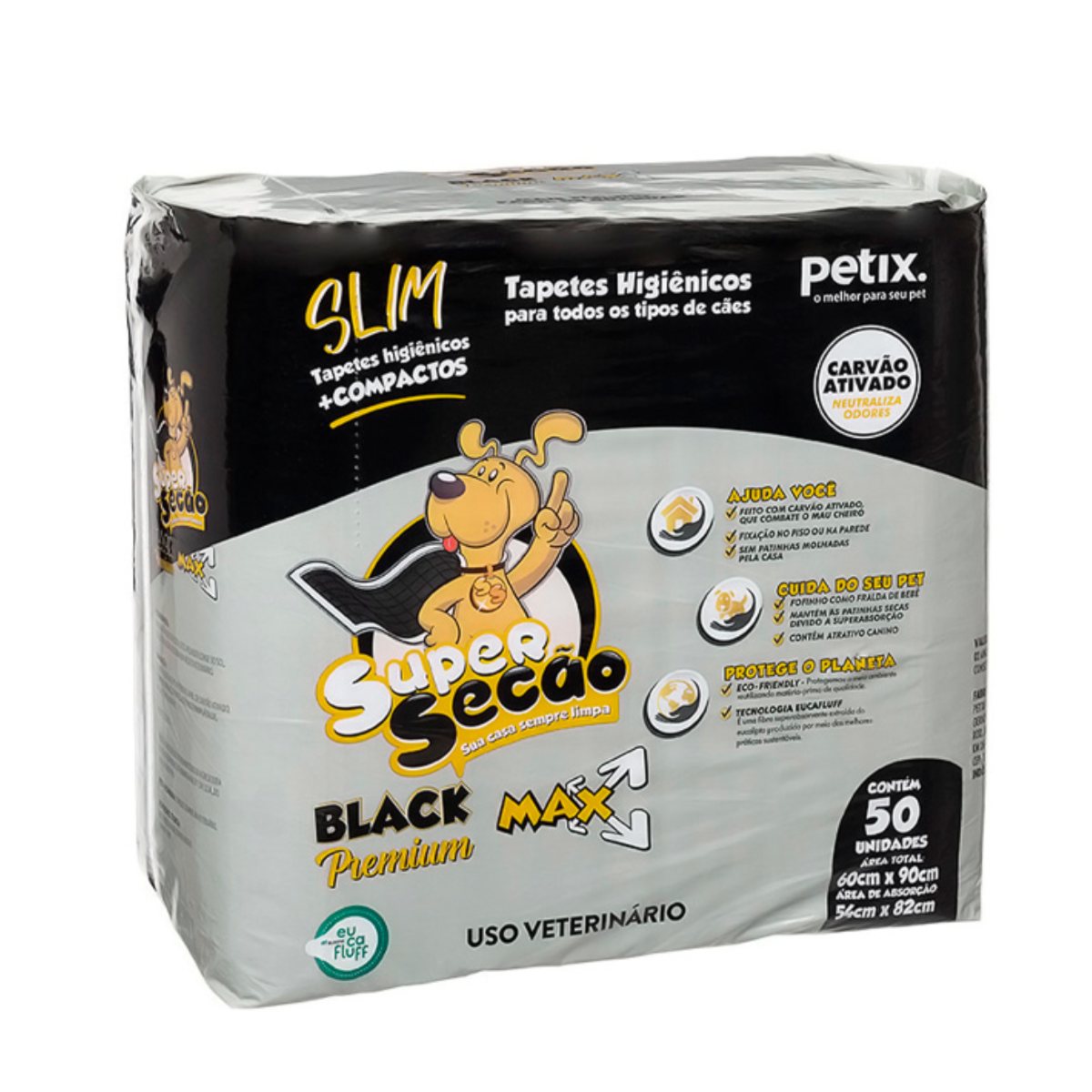 TAPETES HIGIENICOS SUPER SECAO (BLACK)(30UND)(80X60)(60X50)