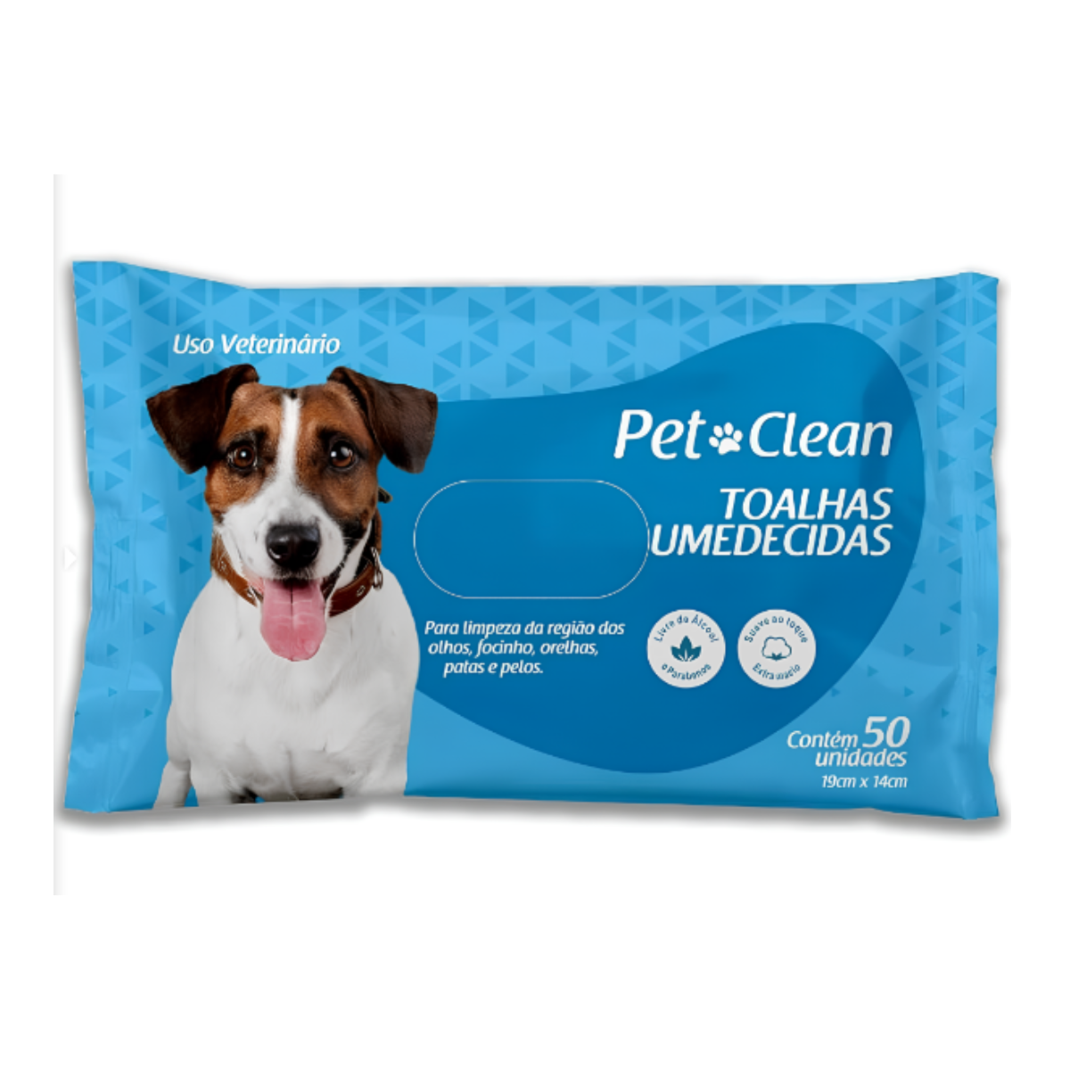 Toalhas Umedecidas Pet Clean P/ Cão Gato 50 Un