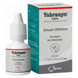 Tobrasyn Colírio Solução Oftálmica para Cães e Gatos 5 ml