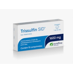 Trissulfin Sid Antibiótico 1600mg com 10 Comprimidos Trissulfin Sid Antibiótico 1600mg com 10 Comprimidos