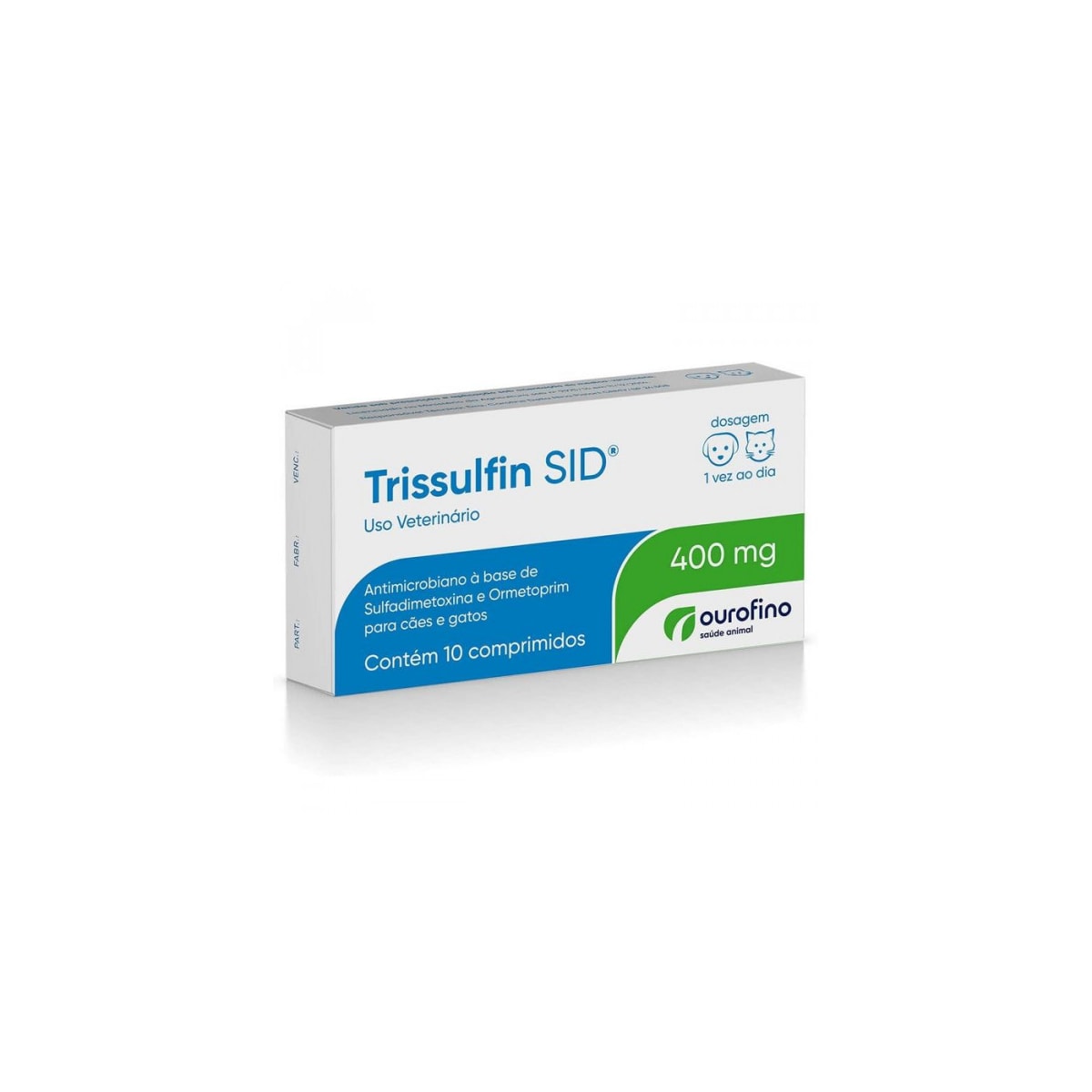 Trissulfin Sid Antibiótico 400mg com 10 Comprimidos