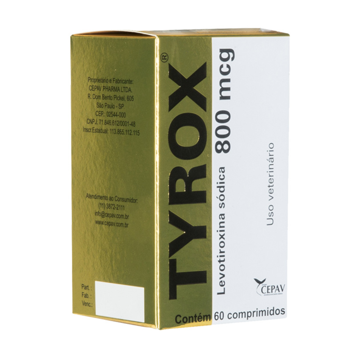 TYROX (800MCG) (60COMPRIMIDOS)
