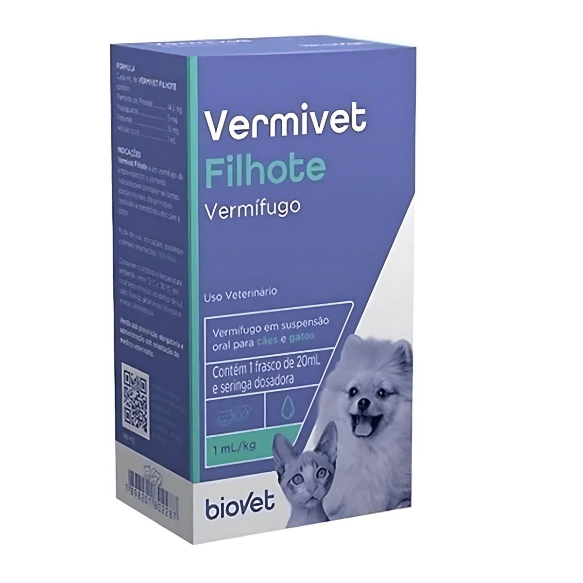 Vermífugo Biovet Vermivet Filhote para Cães e Gatos 20ml