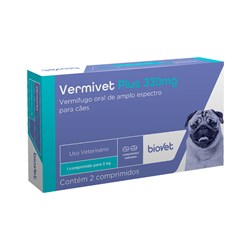 Vermífugo Biovet Vermivet Plus 330 mg para Cães