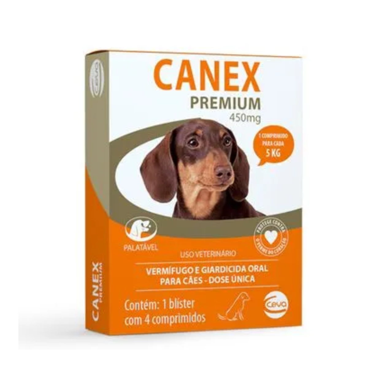 Vermífugo Canex Premium 450mg Cães 4 comprimidos
