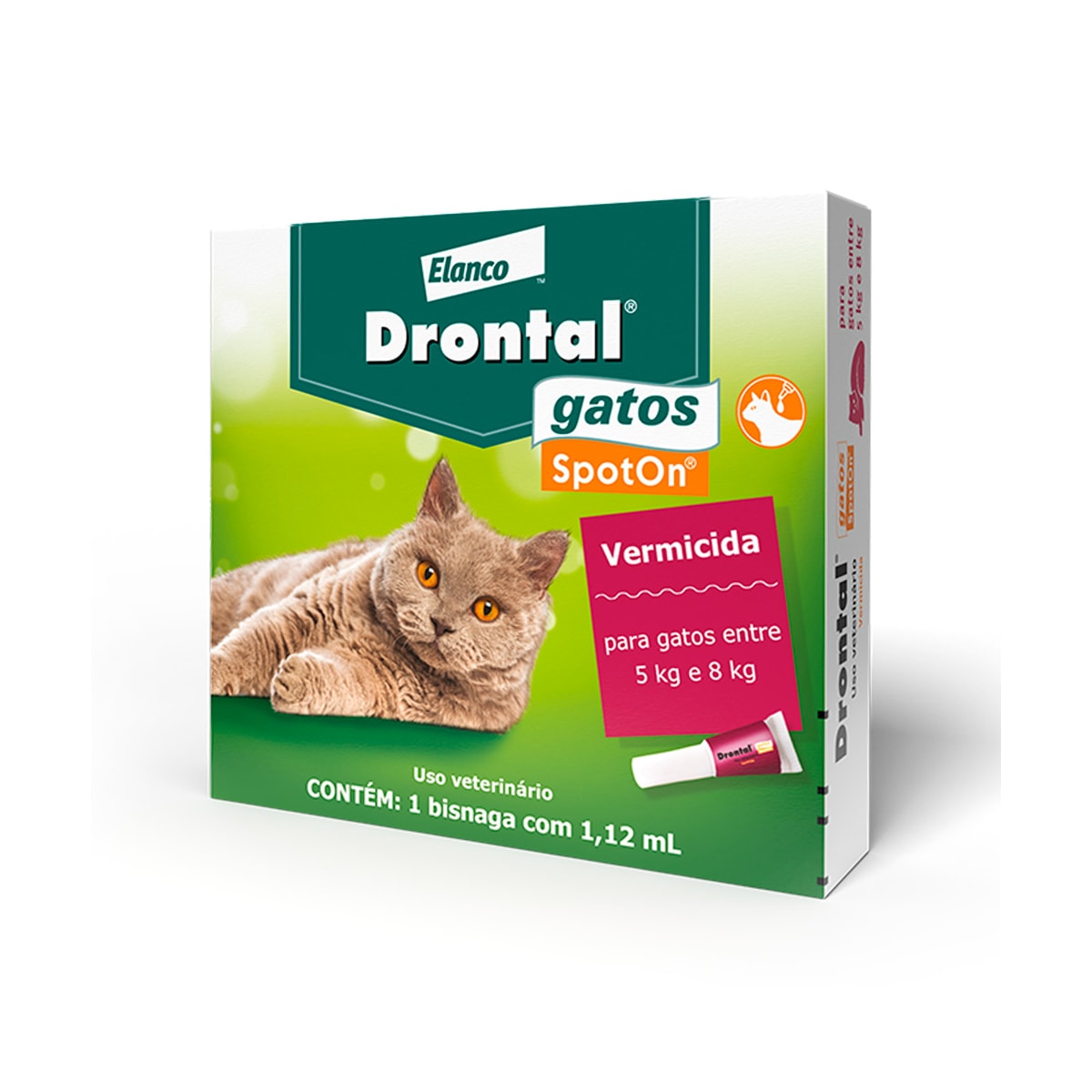 Vermífugo Drontal SpotOn para Gatos de 5 Kg a 8 Kg