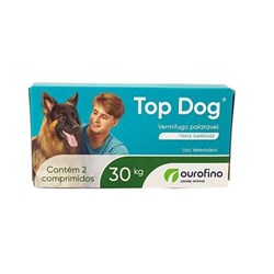 Vermífugo Top Dog para Cães de Até 30Kg com 2 Comprimidos