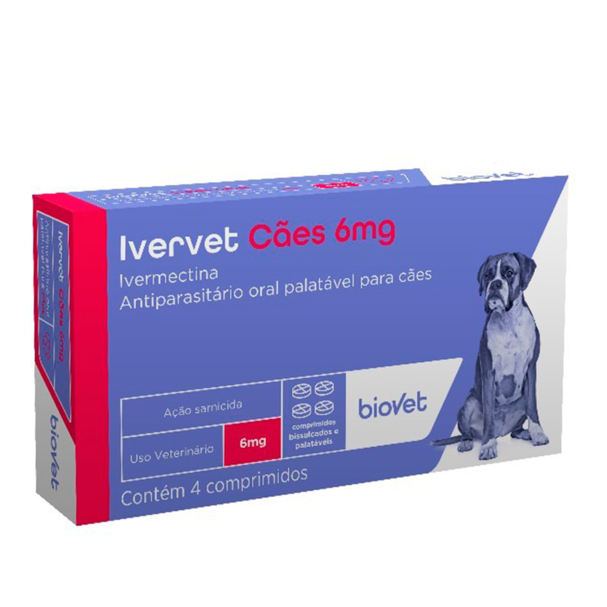 Vermifugo Vermivet Iver 660mg com 4 Comprimidos