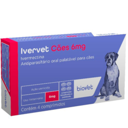 Vermifugo Vermivet Iver 660mg com 4 Comprimidos