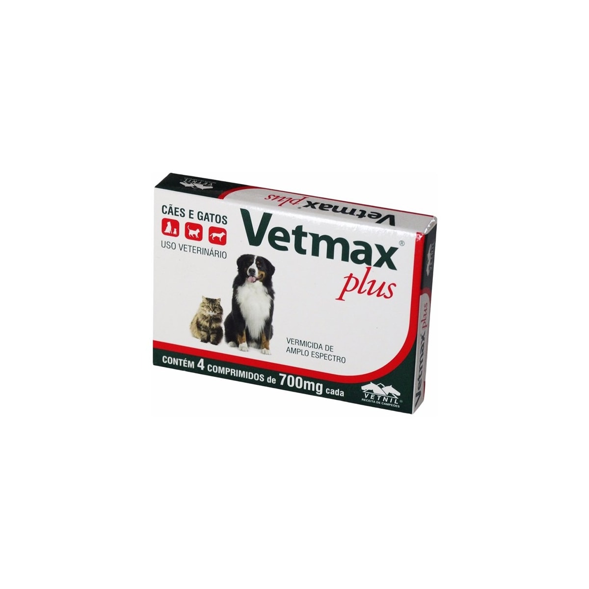 Vermifugo Vetmax Plus com 4 Comprimidos