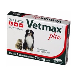 Vermifugo Vetmax Plus com 4 Comprimidos