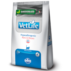 Vet Life Natural Hypoallergenic Pork e Potato para Gatos Adultos