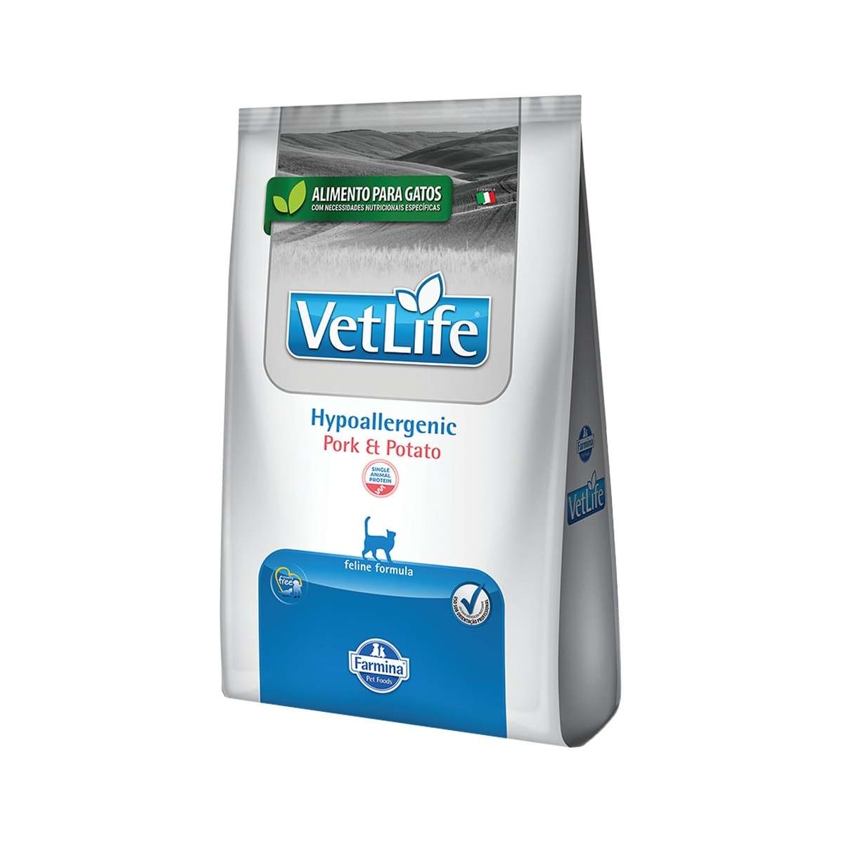 Vet Life Natural Hypoallergenic Pork e Potato para Gatos Adultos