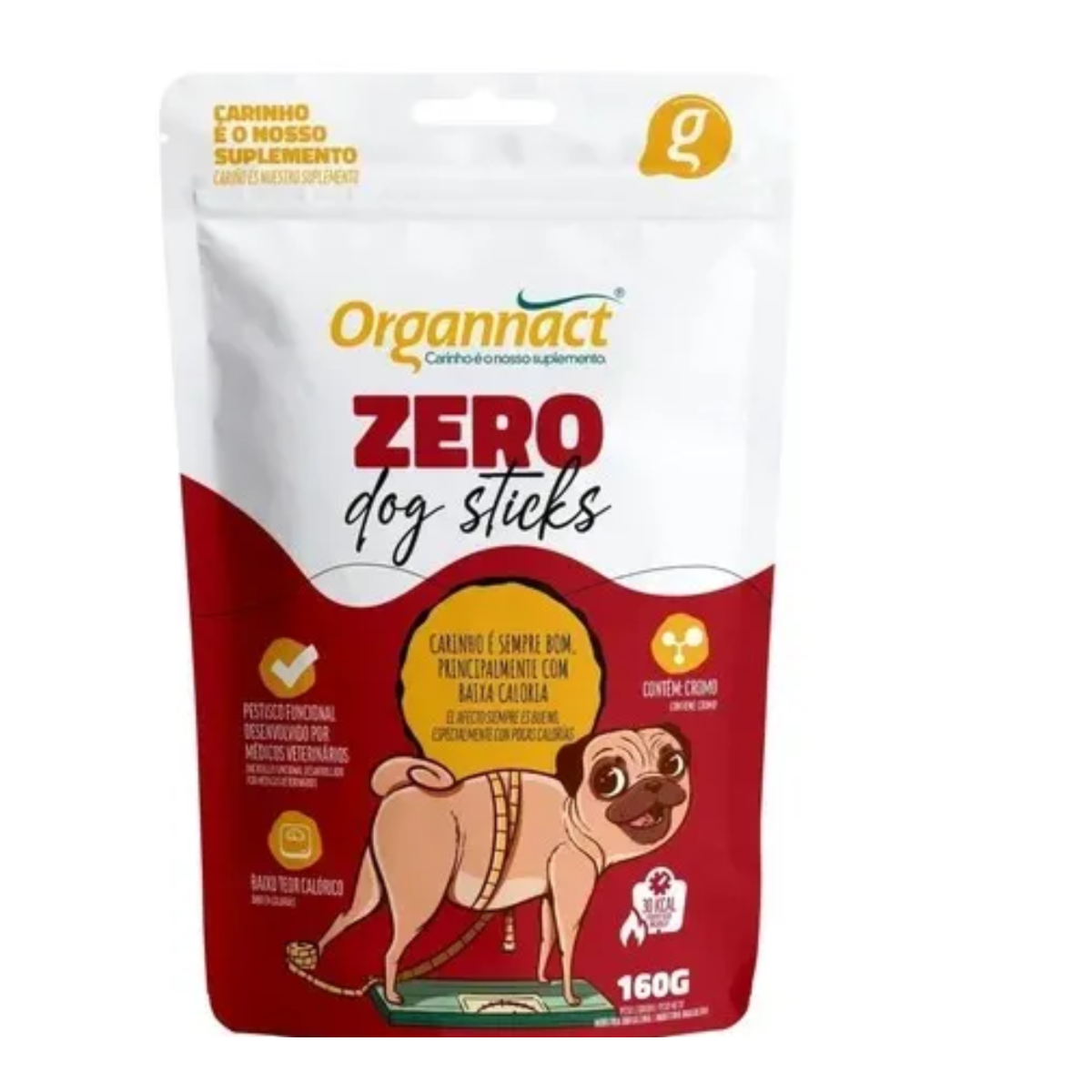 ZERO DOG STICKS 160G (VERMELHO)